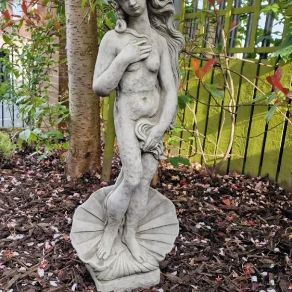 Shell lady garden statue