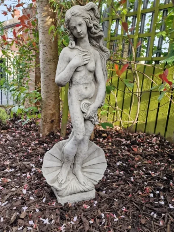 Shell lady garden statue