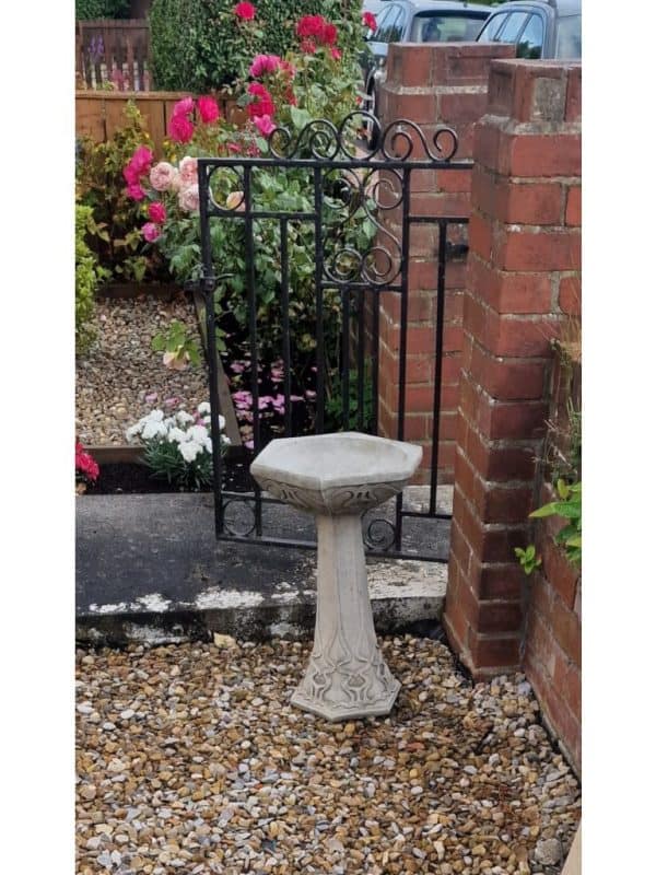 Stone Art Noveau Garden Bird Bath